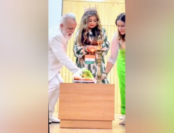 Rise of Sunrise Splendid Beauty Queen Ms Haryana Pooja Nangia while Showing Legacy of Her Rooted Indian Values to the Entire World